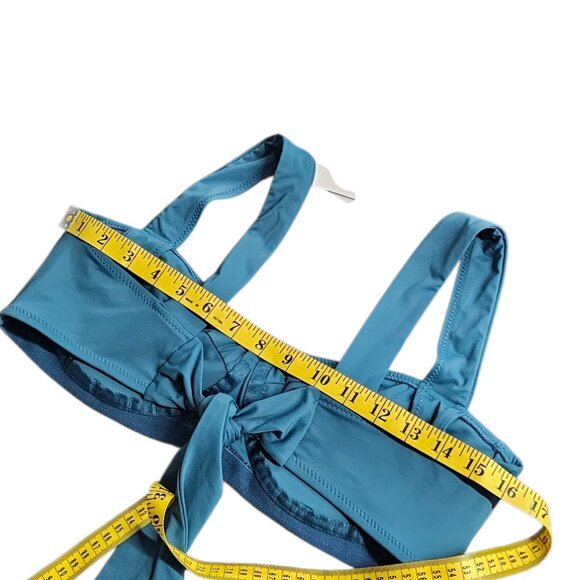 Knix Balcony Cup Bikini Top, Tidepool, Tie Back, Size XL 38A-DD - Picture 6 of 8
